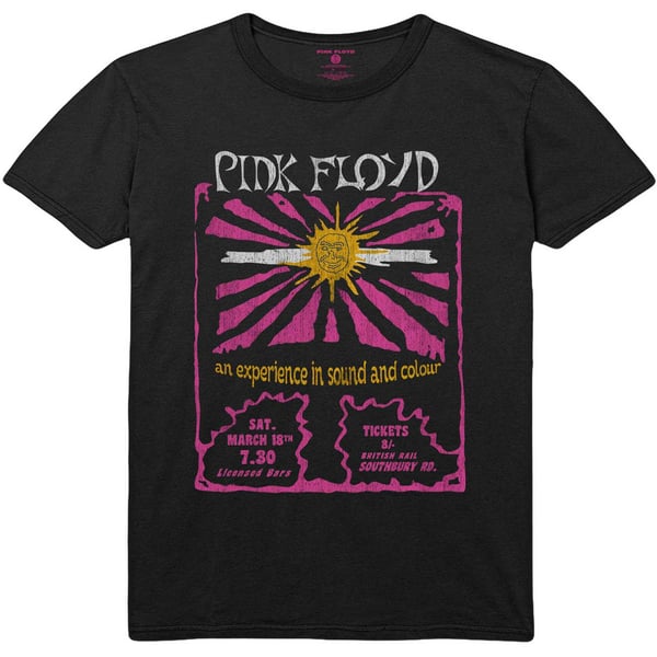 Pink Floyd Unisex Adult Sound & Colour Cotton T-Shirt
