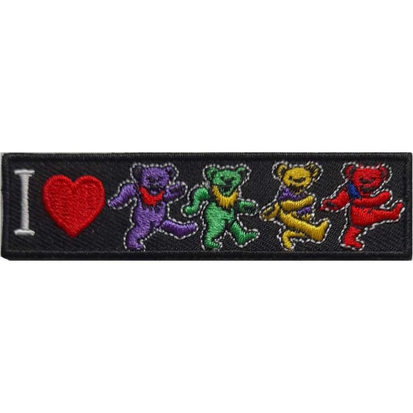 Grateful Dead I Love Bears Iron On Patch