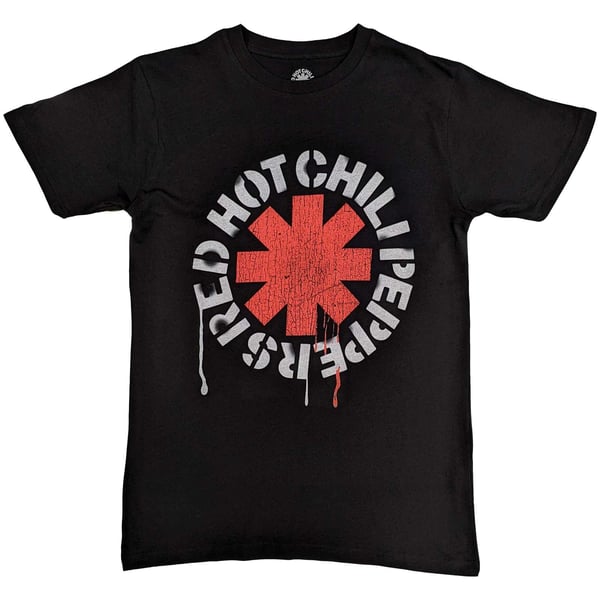 Red Hot Chilli Peppers Unisex Adult Stencil T-Shirt