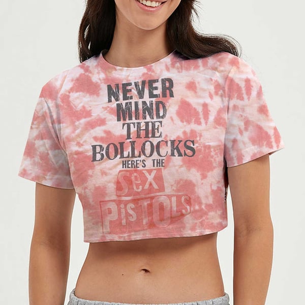 Sex Pistols Womens/Ladies Never Mind The Bollocks Dip Dye Crop Top