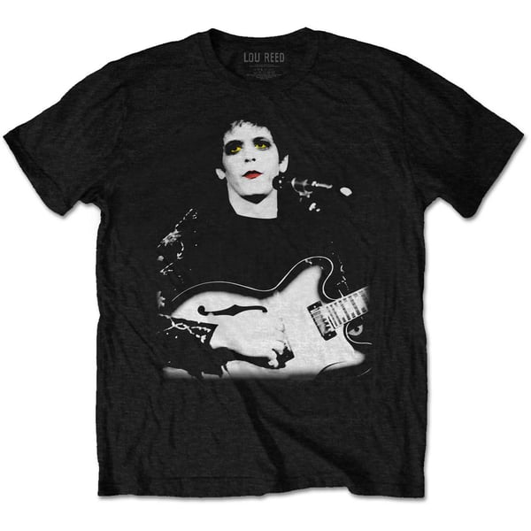 Lou Reed Unisex T-shirt i bomuld med bleget fotografi til voksne