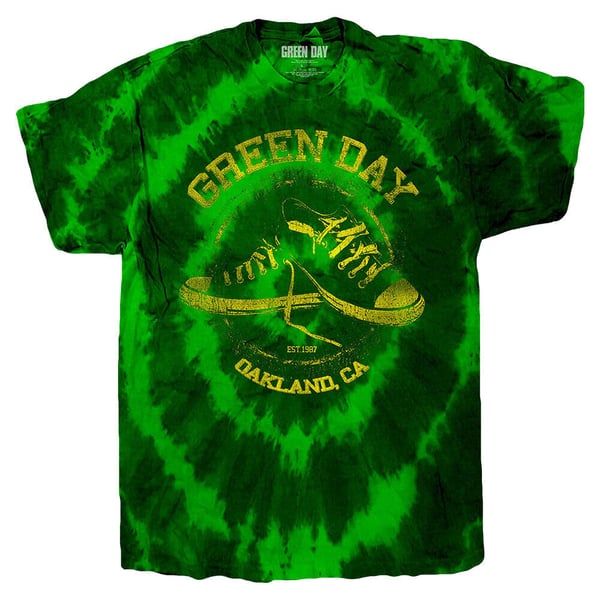 Green Day Unisex Adult All Stars Tie Dye T-Shirt