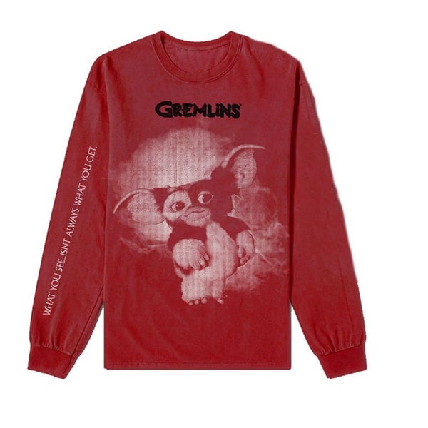 Gremlins Unisex Adult Graphic Print Cotton Long-Sleeved T-Shirt