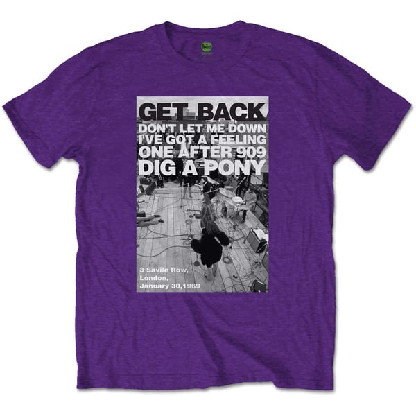The Beatles Unisex Adult Rooftop Shot Cotton T-Shirt