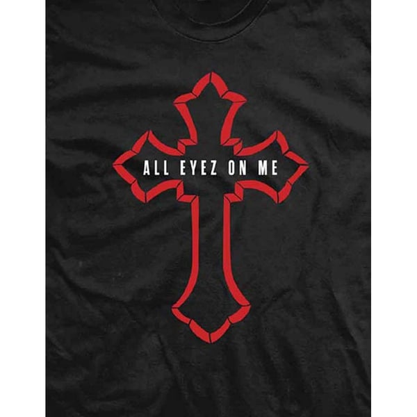 Tupac Shakur Unisex Adult All Eyez Logo T-Shirt