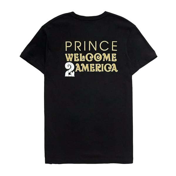 Prince Unisex Adult Welcome 2 America Back Print Cotton T-Shirt