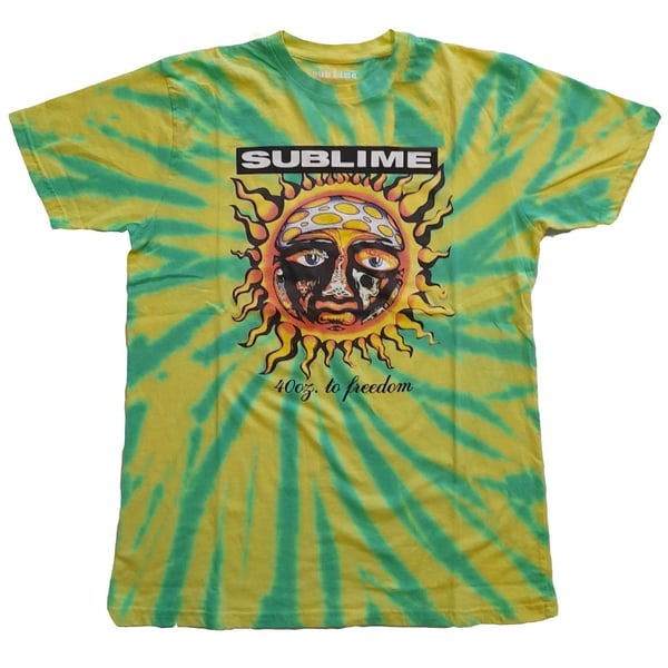 Sublime Unisex Adult 40Oz To Freedom Tie Dye T-Shirt