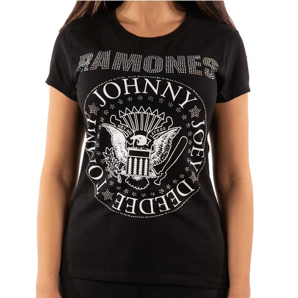 Ramones Womens/Ladies Presidential Seal Embellished T-Shirt
