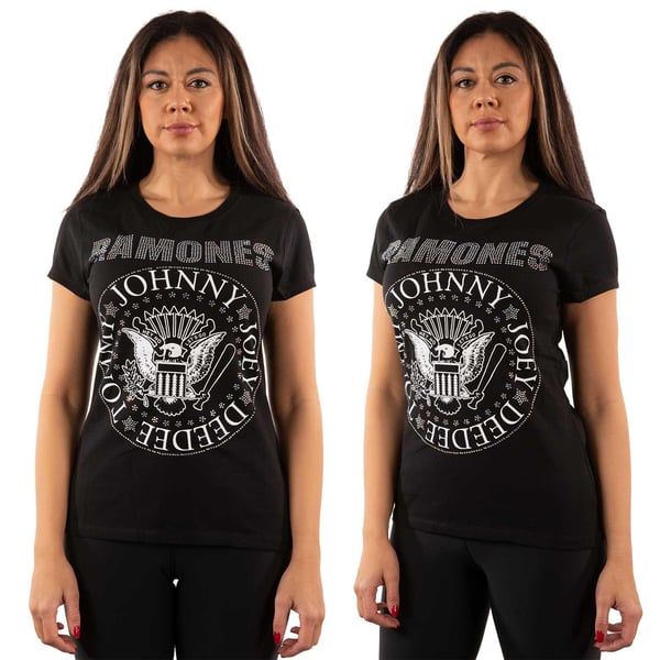 Ramones Womens/Ladies Presidential Seal Embellished T-Shirt