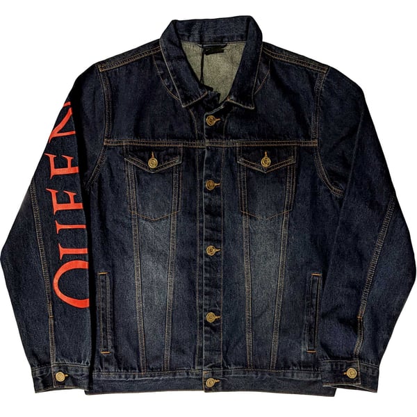 Queen Unisex Vuxen Crest Bomullsjeansjacka Queen Unisex Vuxen Crest Bomullsjeansjacka
