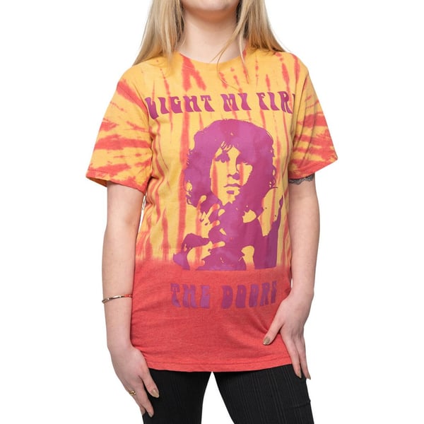 The Doors Unisex Adult Light My Fire Tie Dye T-Shirt
