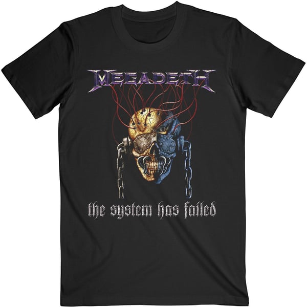 Megadeth Unisex Adult Systems Fail T-Shirt