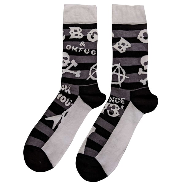 CBGB Unisex Adult Striped Logo Socks
