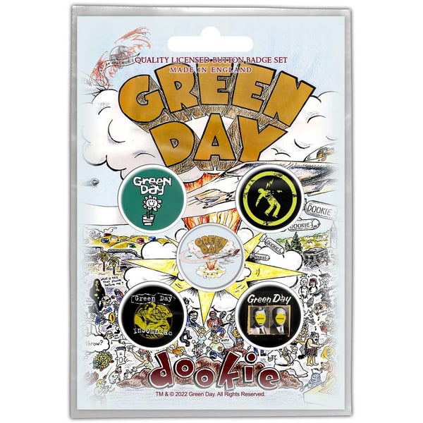 Green Day Dookie Badge Set (Pack of 5)