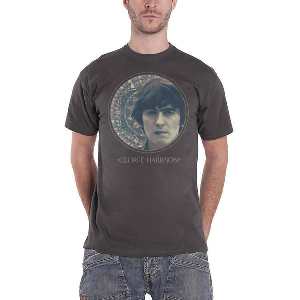 George Harrison Unisex T-shirt i bomuld med portræt for voksne