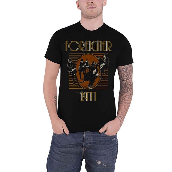 Foreigner Unisex Adult Est. 1977 T-Shirt