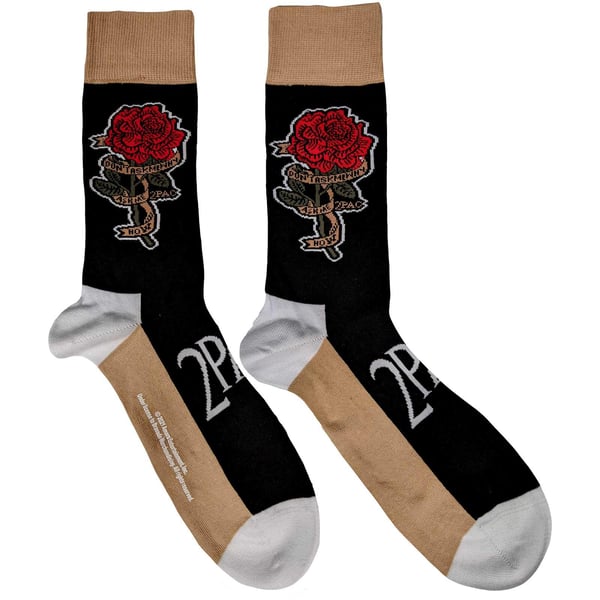 Tupac Shakur Unisex Adult Rose Ankle Socks
