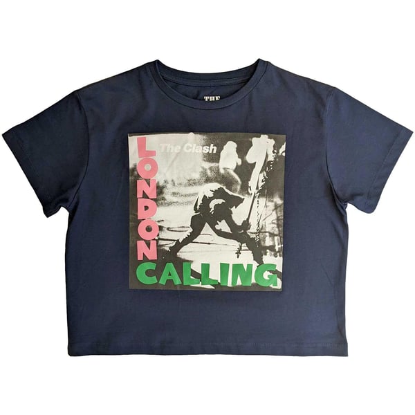 The Clash London Calling Crop Top til kvinder/damer The Clash London Calling Crop Top til kvinder/damer