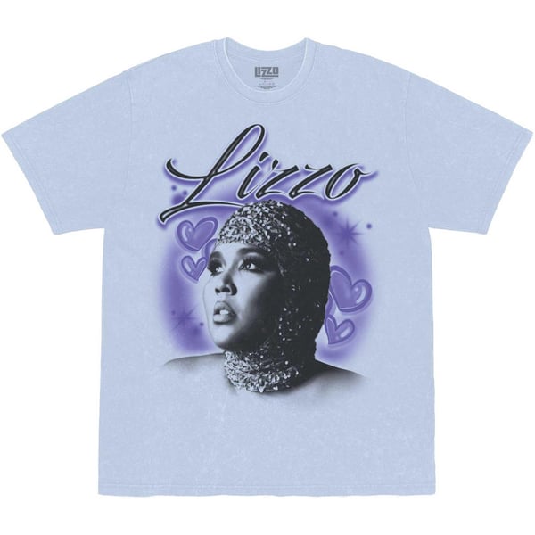Lizzo Unisex Adult Special Hearts Airbrushed T-Shirt