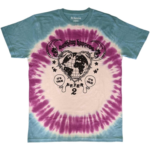 Ed Sheeran Unisex Adult Nothing Happens Tie Dye T-Shirt