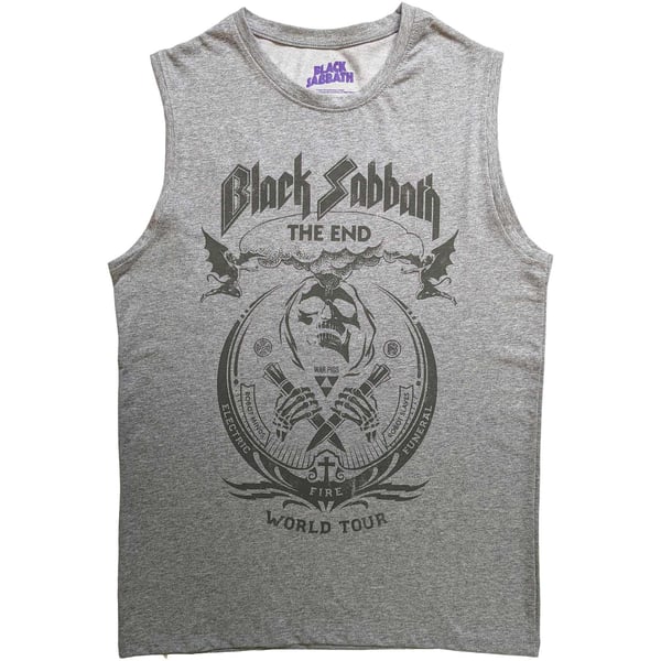 Black Sabbath Unisex Adult The End Mushroom Cloud Cotton Tank Top