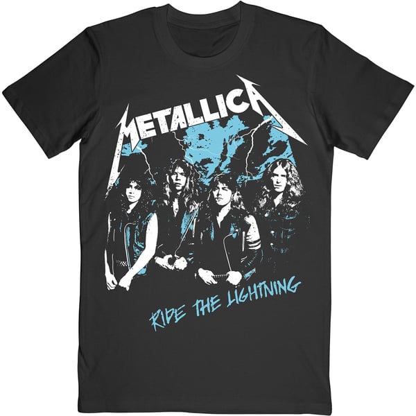 Metallica Unisex Aikuisten Ride The Lightning Vintage T-paita