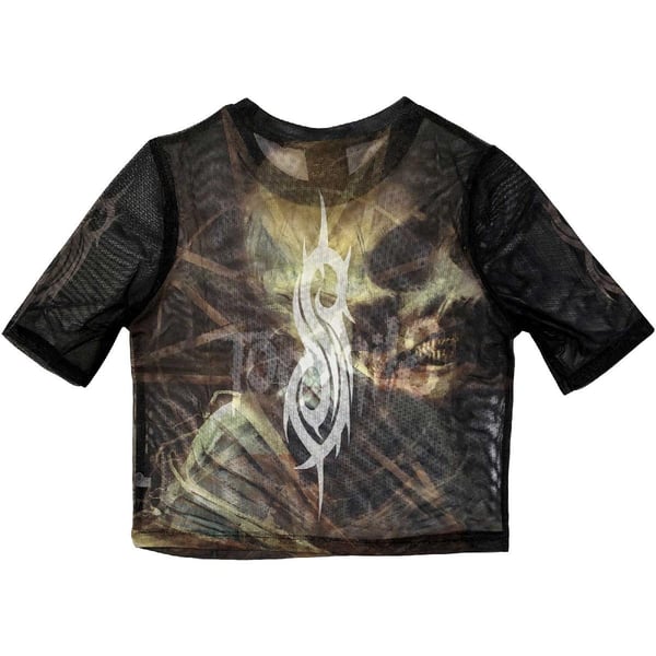 Slipknot Womens/Ladies TESF Profile Mesh Crop Top
