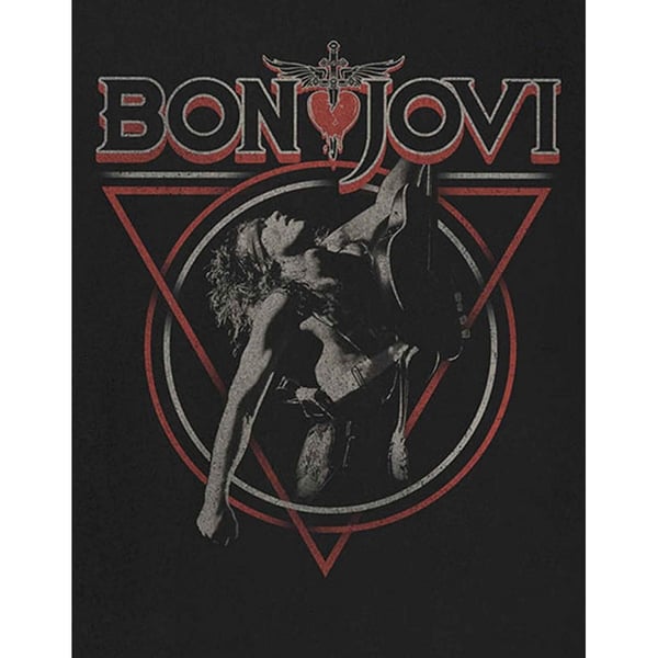 Bon Jovi Unisex aikuisten Triangle Overlap -t-paita