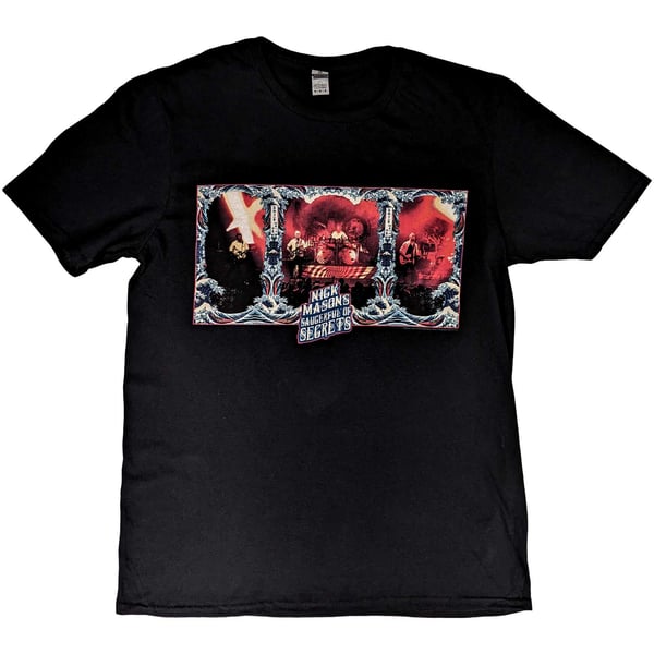 Nick Mason´s Saucerful Of Secrets Unisex Adult Hokusai Wave European Tour 2022 Back Print T-Shirt