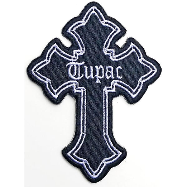 Tupac Shakur Cross Iron On Patch
