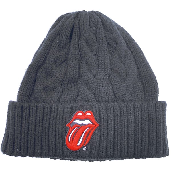The Rolling Stones Unisex Adult Classic Tongue Cable Knit Beanie