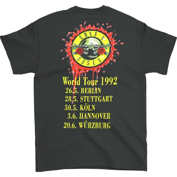 Guns N Roses Unisex Adult Use Your Illusion World Tour Back Print T-Shirt