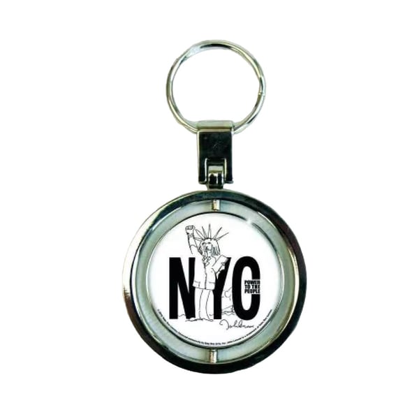 John Lennon NYC Power To The People Spinner Keyring