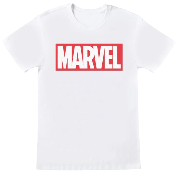 Marvel Comics Unisex Vuxen Box Logo T-shirt i Bomull