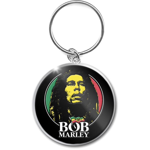 Bob Marley Logo Photo Print Keyring