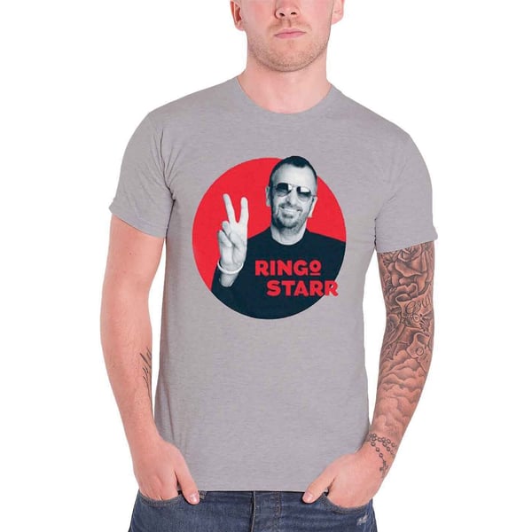 Ringo Starr Unisex Aikuisten Peace Circle Puuvilla T-paita