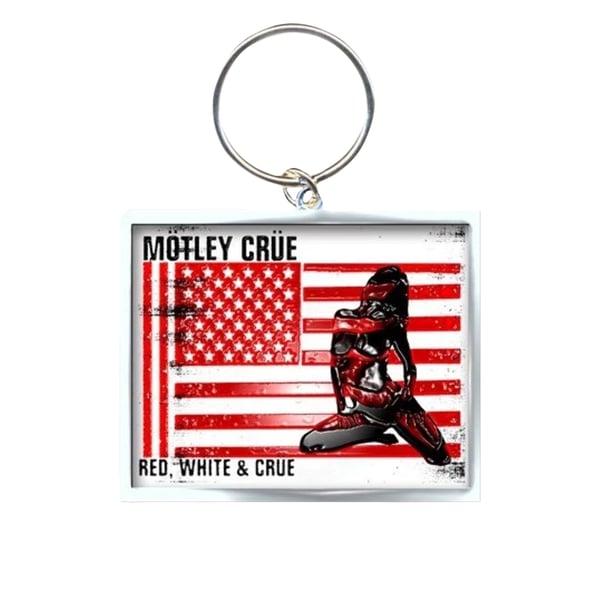 Motley Crue Red, White & Crue Photo Print Keyring