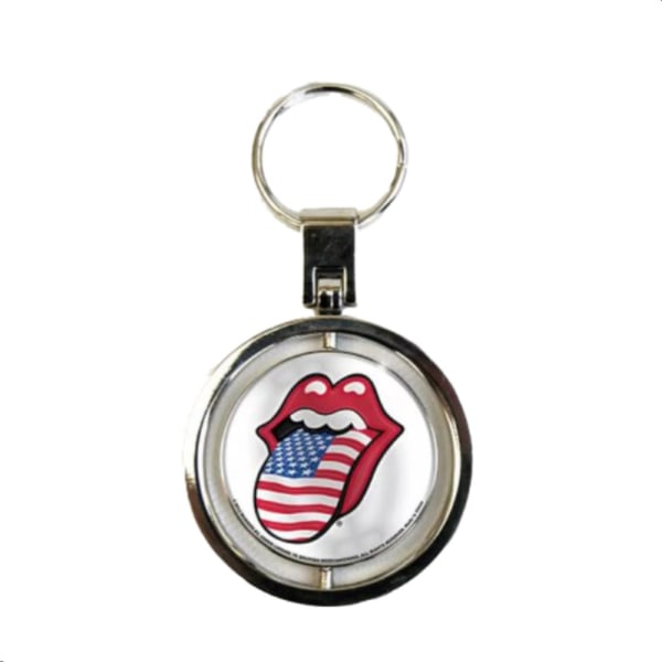 The Rolling Stones UK & US Tongues Spinner Keyring