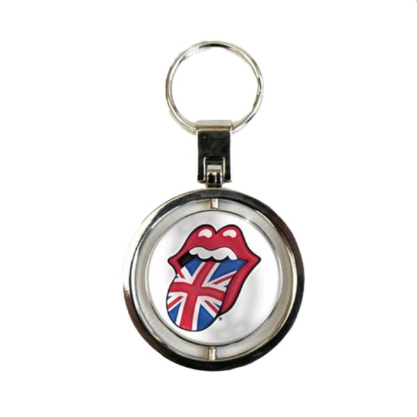The Rolling Stones UK & US Tongues Spinner Keyring