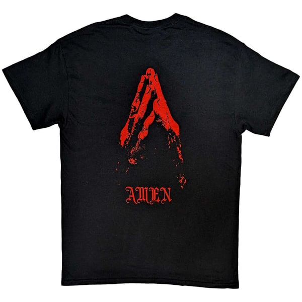 Bring Me The Horizon Unisex Adult Amen Praying Hands Cotton Back Print T-Shirt
