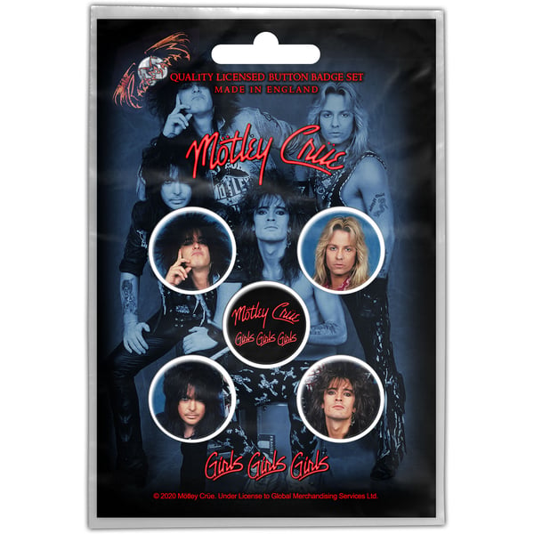 Motley Crue Girls Girls Girls Badge (Pack of 5)