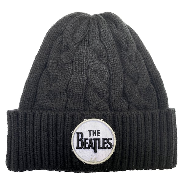 The Beatles Unisex Vuxen Trumkabelstickad Logomössa The Beatles Unisex Vuxen Trumkabelstickad Logomössa