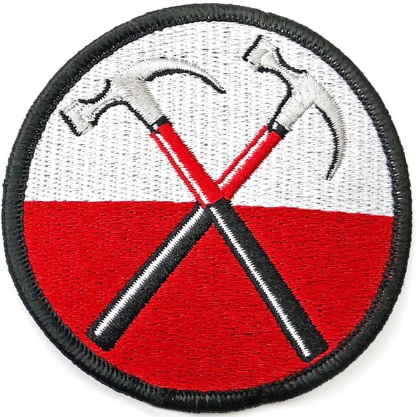 Pink Floyd The Wall Hammers Circle Iron On Patch