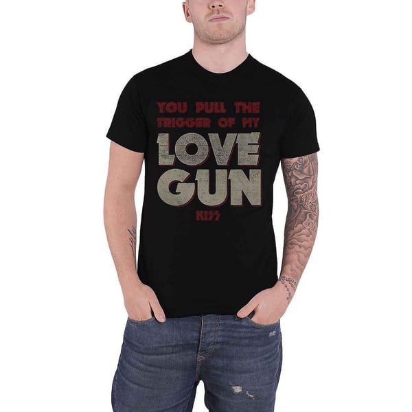 Kiss Unisex Adult Pull The Trigger Cotton T-Shirt