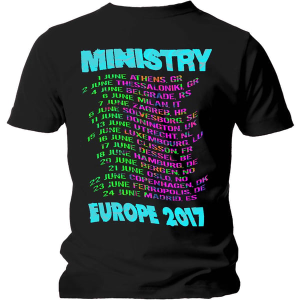 Ministry Unisex Adult Trippy Al Back Print Cotton T-Shirt