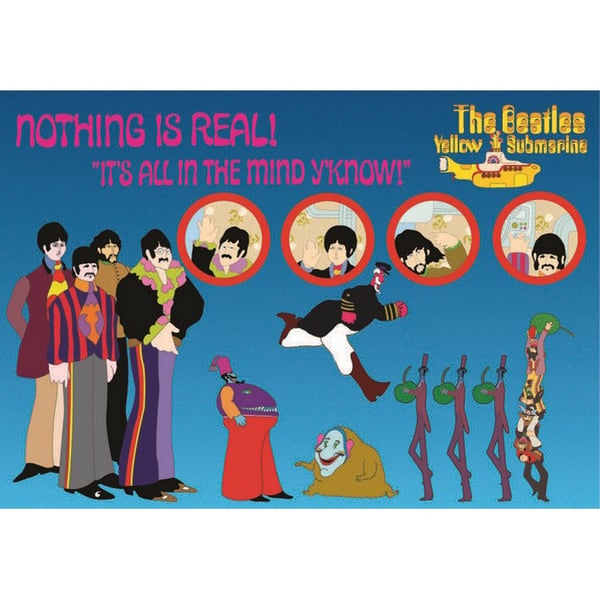 The Beatles Yellow Submarine Nothing Is Real Standard Postcard