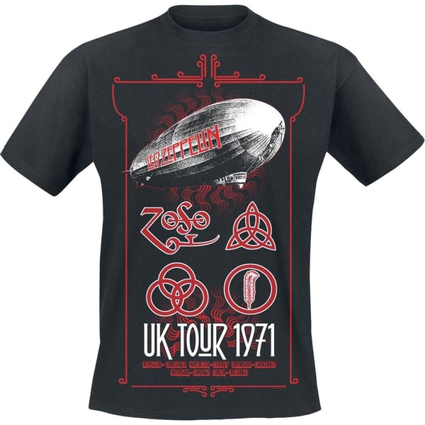 Led Zeppelin Unisex aikuisten UK Tour '71 T-paita