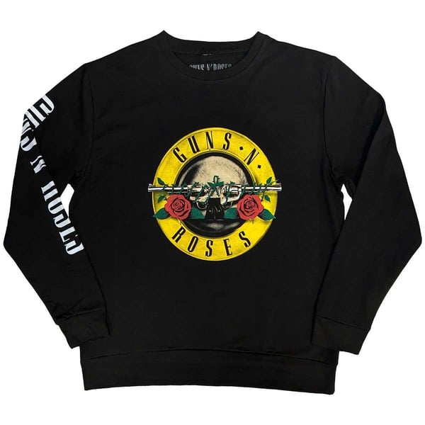 Guns N Roses Unisex Adult Classic Sleeve Print Logo Sweatshirt