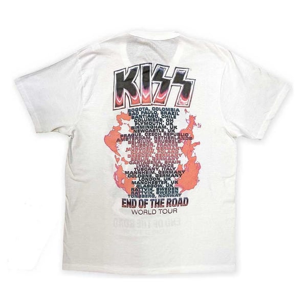 Kiss Unisex Vuxen End Of The Road Band Spelar T-shirt