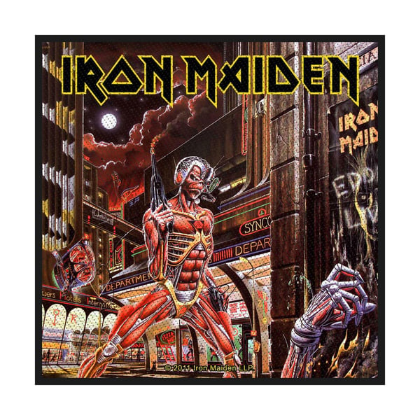 Iron Maiden Somewhere Back In Time Woven Standard Patch